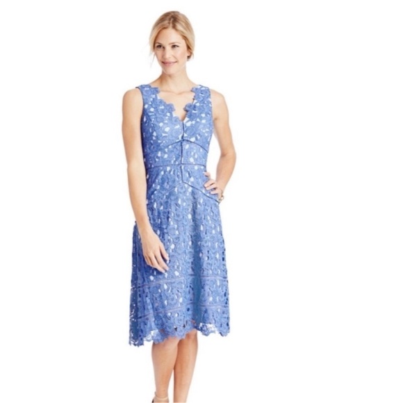 EUC Vineyard Vines 144th Kentucky Derby Lace Dress In Periwinkle, Size 00 - Picture 3 of 16
